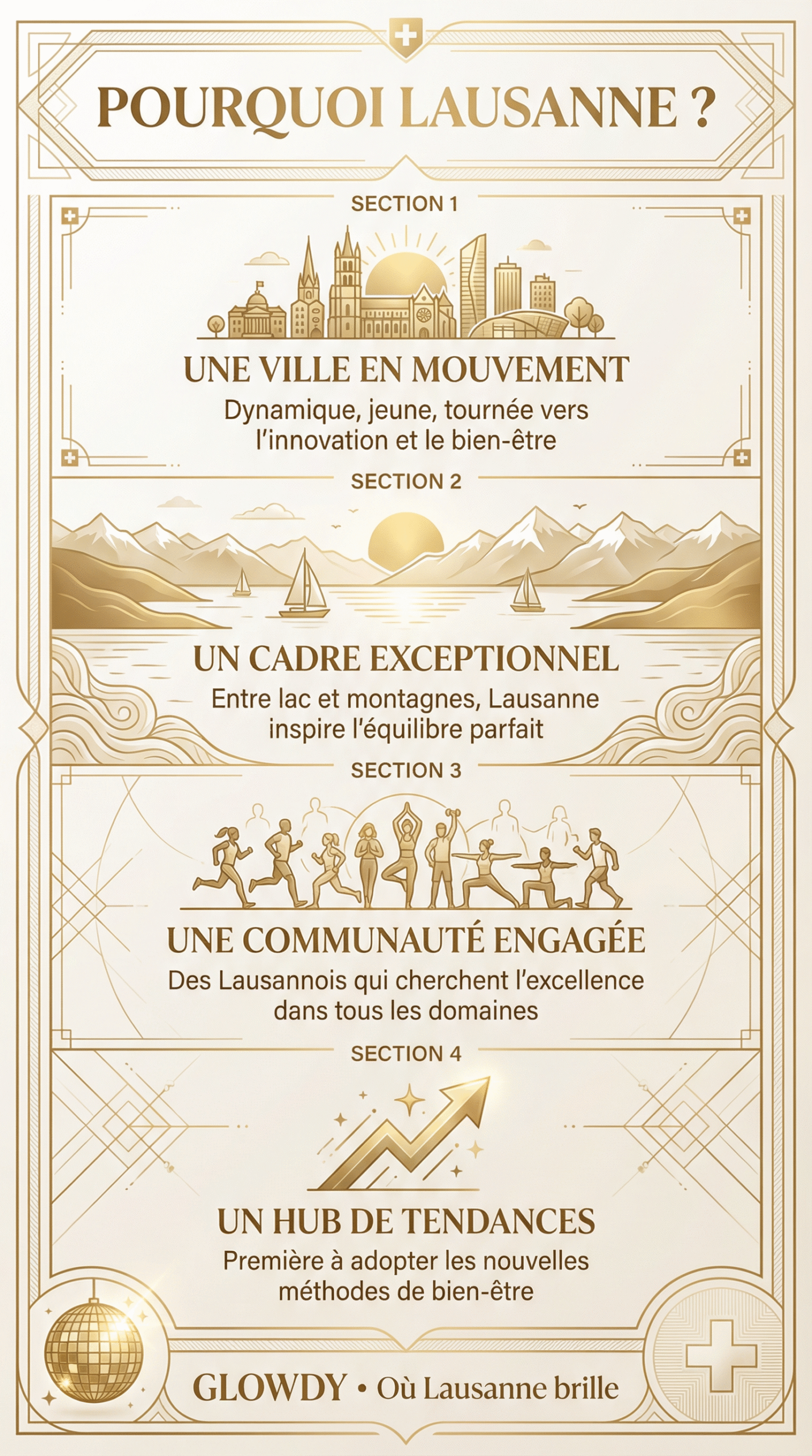 Infographie sur les atouts de Lausanne